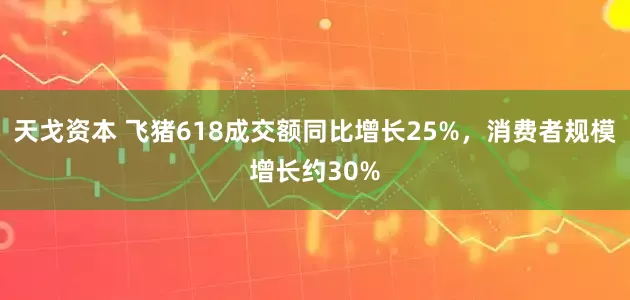 天戈资本 飞猪618成交额同比增长25%，消费者规模增长约30%