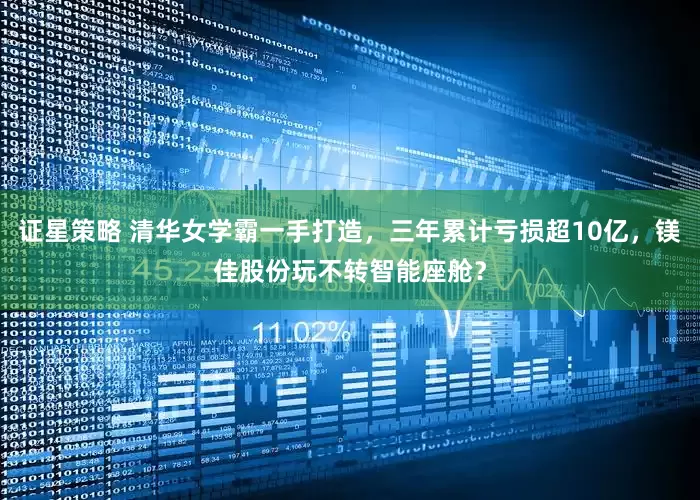 证星策略 清华女学霸一手打造，三年累计亏损超10亿，镁佳股份玩不转智能座舱？