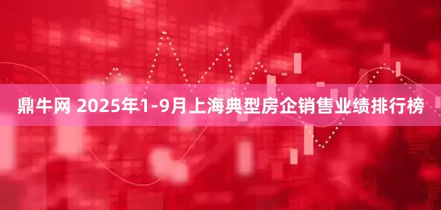 鼎牛网 2025年1-9月上海典型房企销售业绩排行榜